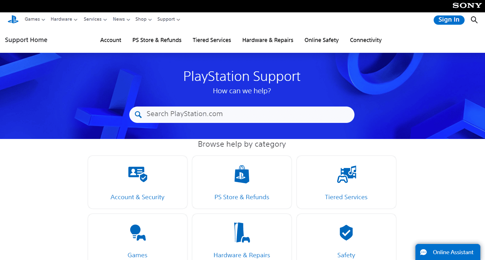 اتصل بدعم PlayStation