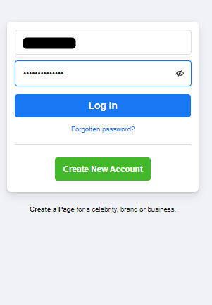 Faça login na sua conta do Facebook usando suas informações de login.