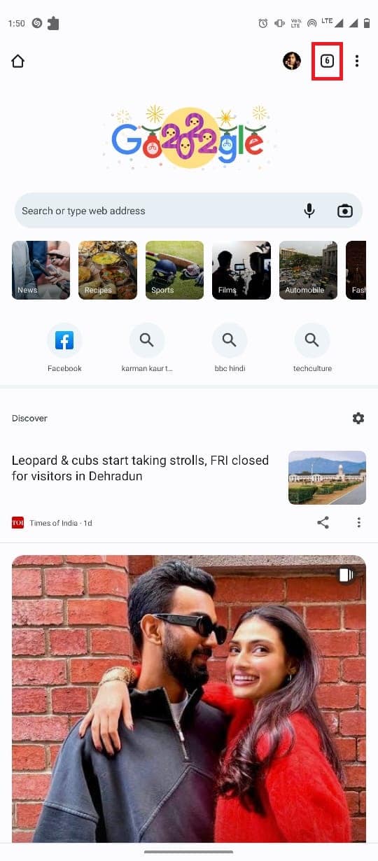 Ketuk ikon tab. Cara Memperbaiki Google Chrome Terus Menerjang di Android