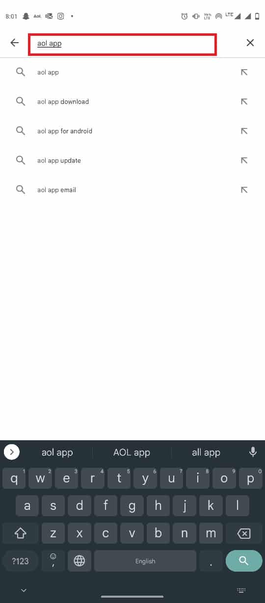 搜索 AOL 應用程序。如何修復 AOL 郵件在 Android 和 iOS 上不起作用