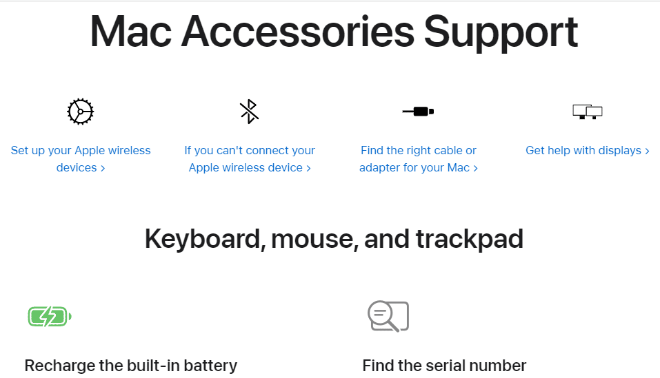 Site de suporte do Mac