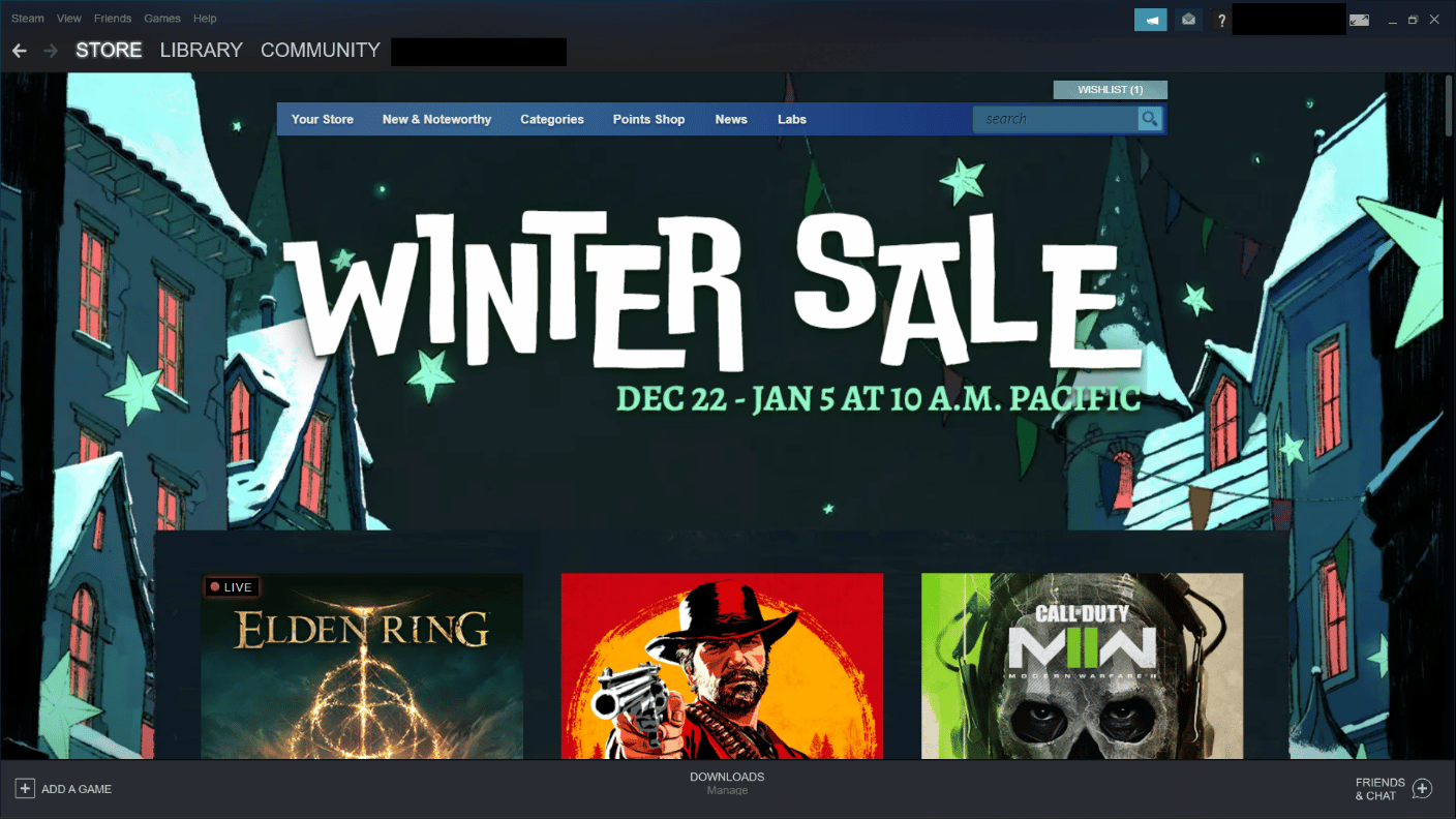 Steam uygulamasını açın