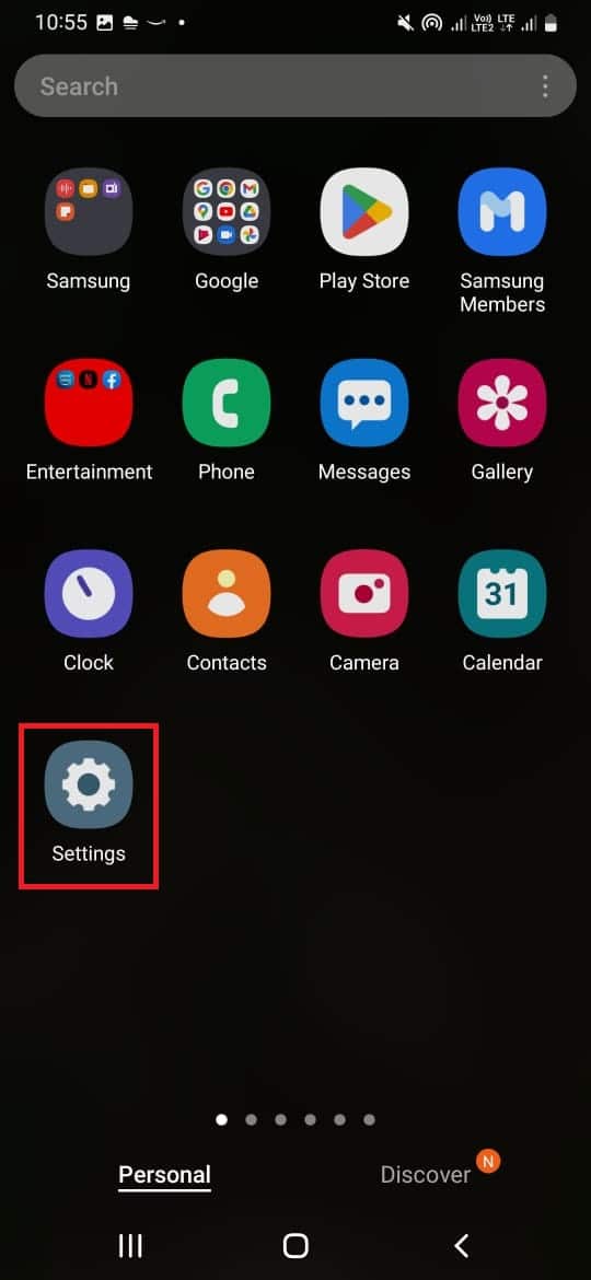 ouvrir les paramètres sur votre appareil Samsung