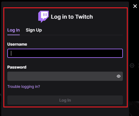 Twitchにログイン