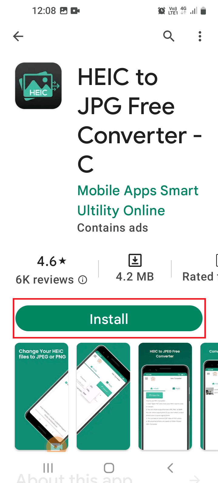 HEIC Converter uygulamasını yükleyin. Android'de HEIC'i JPG'ye Dönüştürme