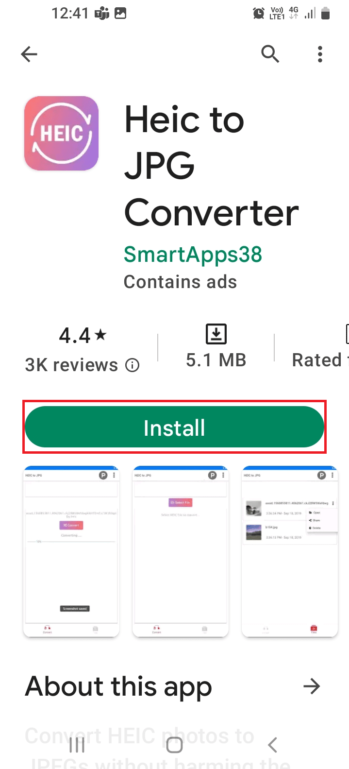 Heic to JPG Converter 앱을 설치합니다. Android에서 HEIC를 JPG로 변환하는 방법