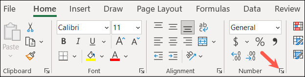 Lanceur de format numérique dans le ruban