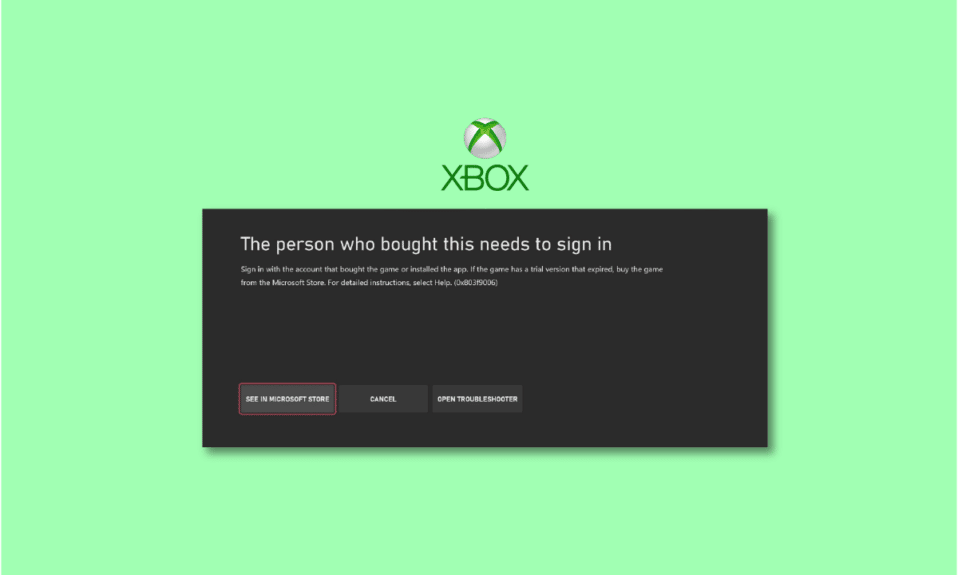 Corrigir a pessoa que comprou isso precisa fazer login no Xbox