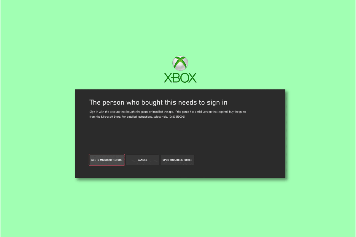 Corrigir a pessoa que comprou isso precisa fazer login no Xbox