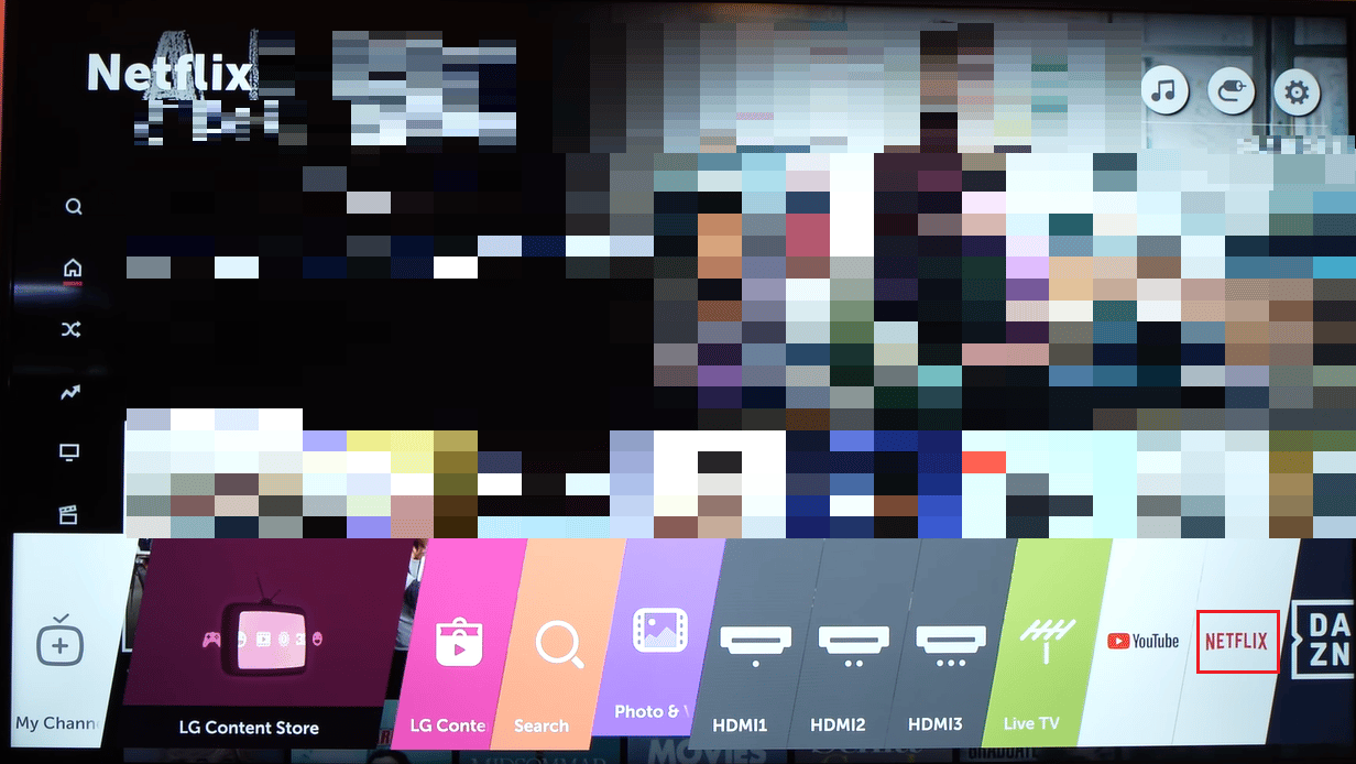 Öffnen Sie die Netflix-App in LG Smart TV
