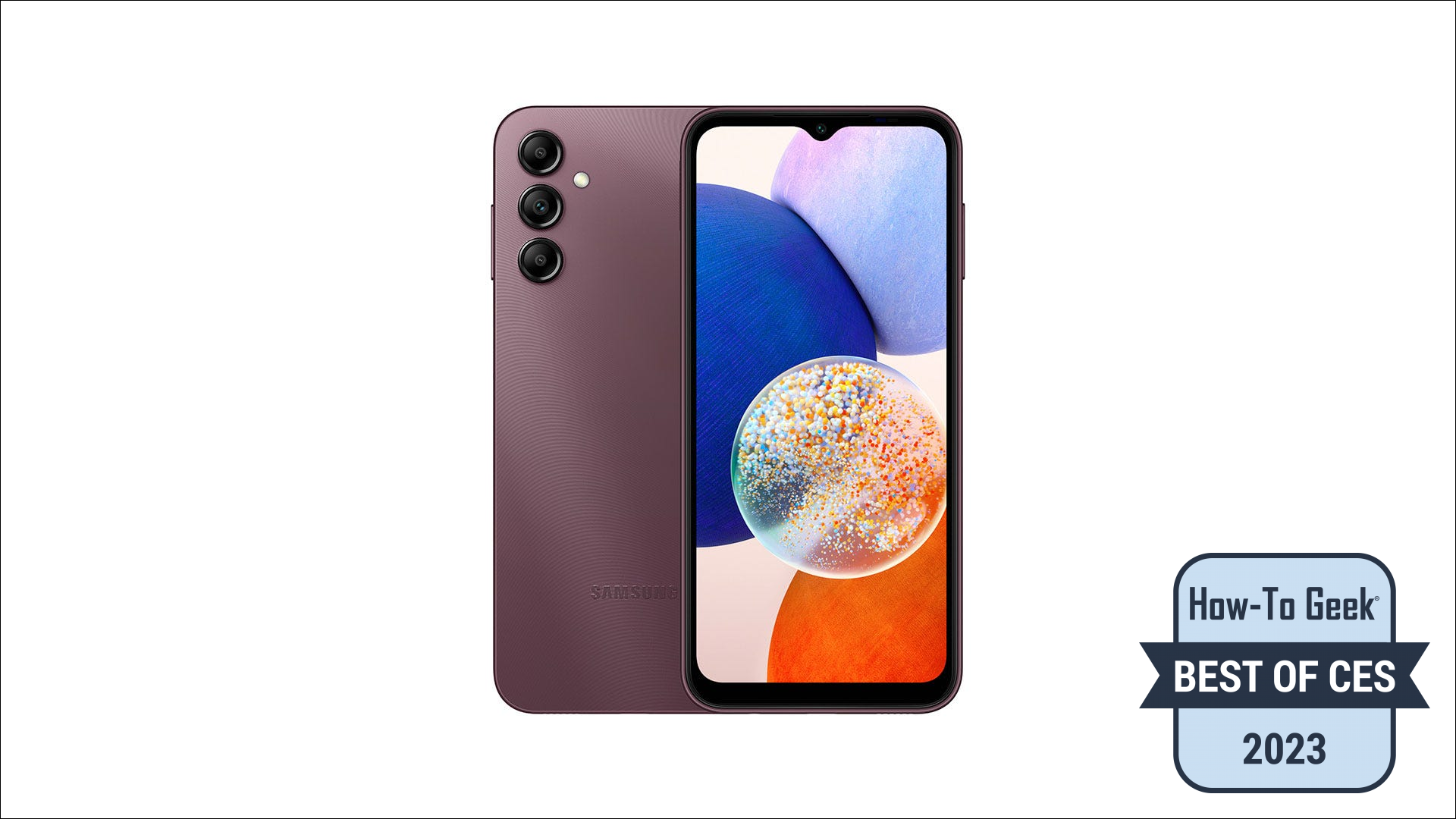 Samsung Galaxy A14 5G in una colorazione rosa/viola