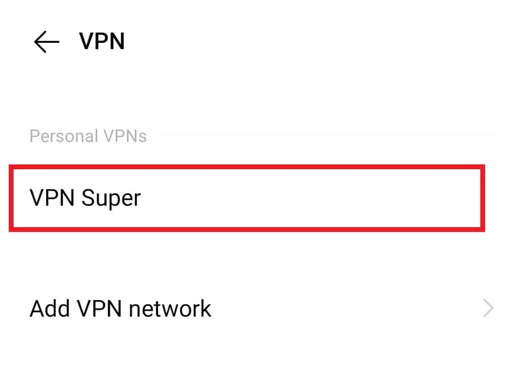 Buka layanan VPN. Perbaiki Spotify Duo Tidak Berfungsi