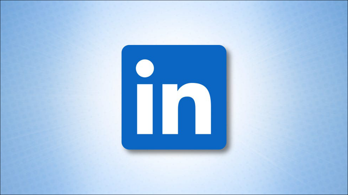 Logo LinkedIn dengan latar belakang biru.