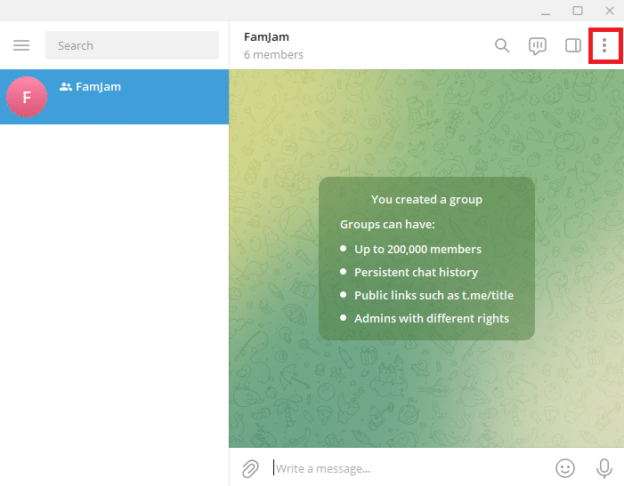 Cliquez sur les trois points verticaux. Comment ajouter des membres dans le groupe Telegram