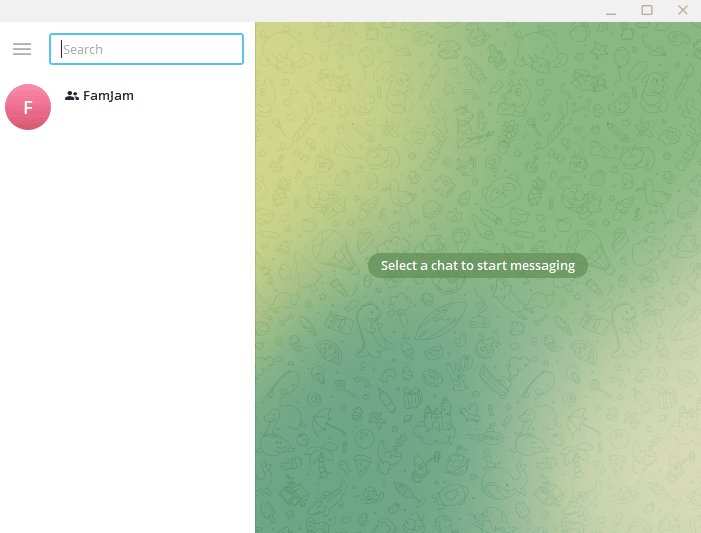 Откройте приложение Telegram в настольном приложении.