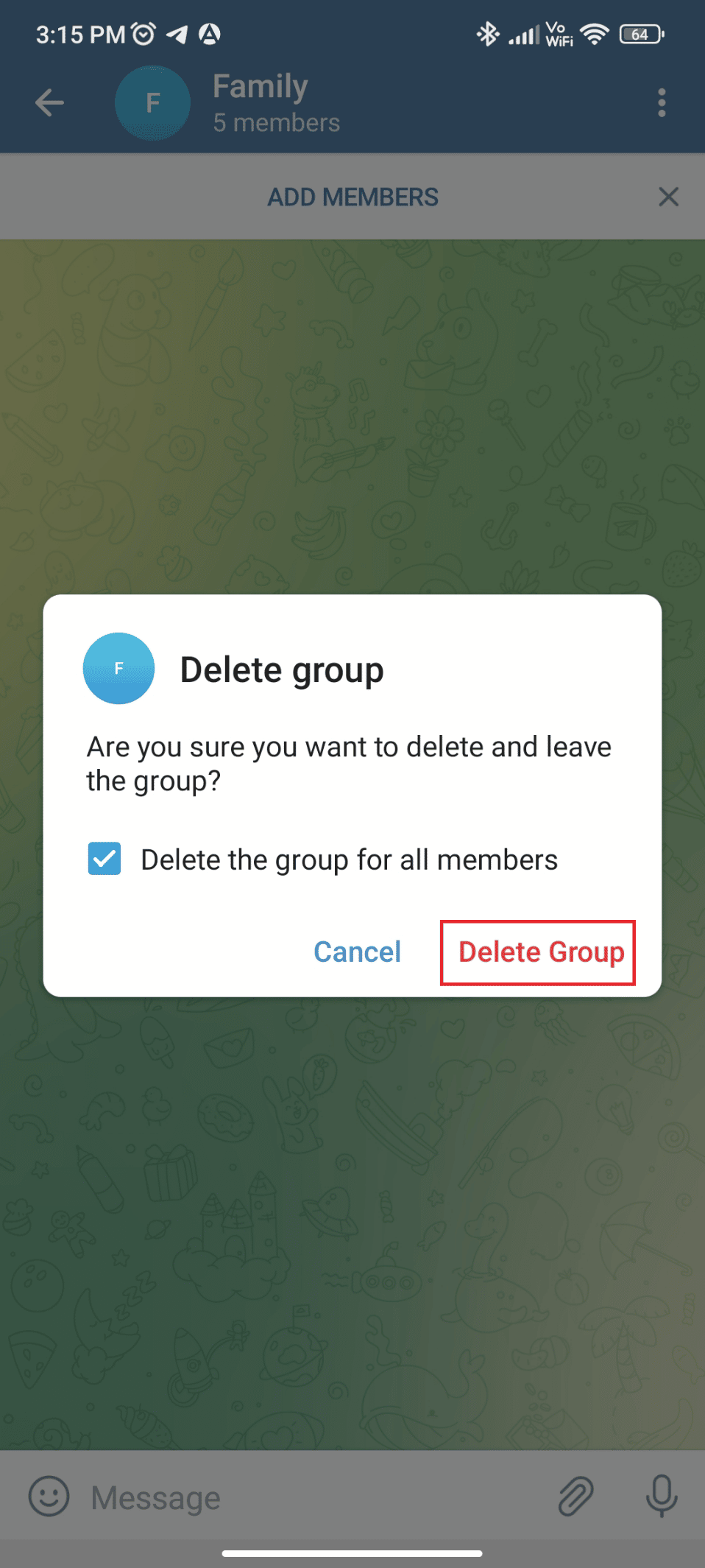 Ketuk Hapus Grup