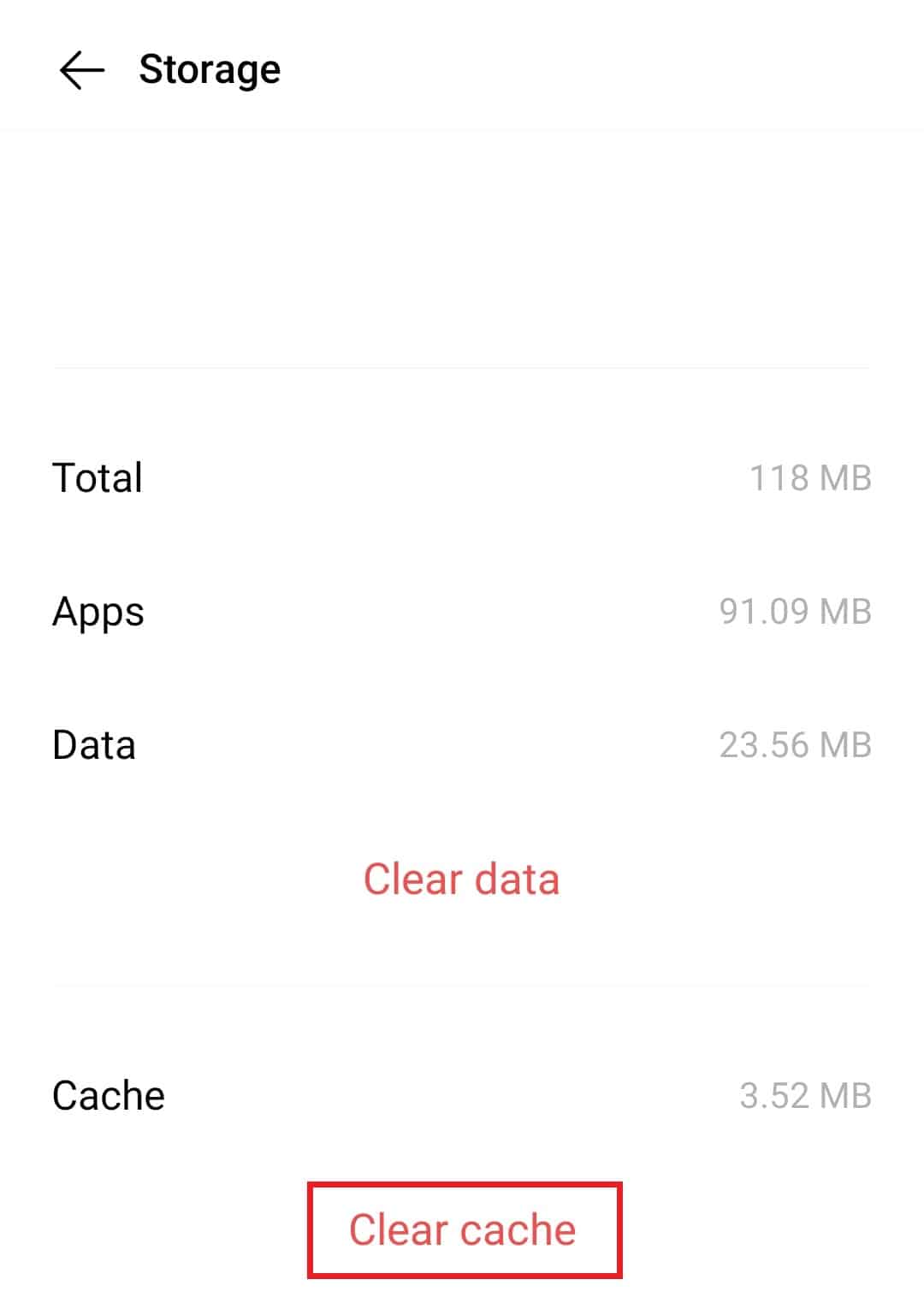 Ketuk Hapus cache