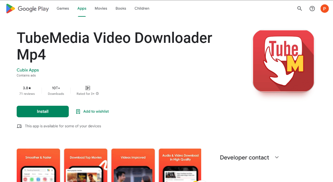 Tubemedia Video-Downloader-Webseite