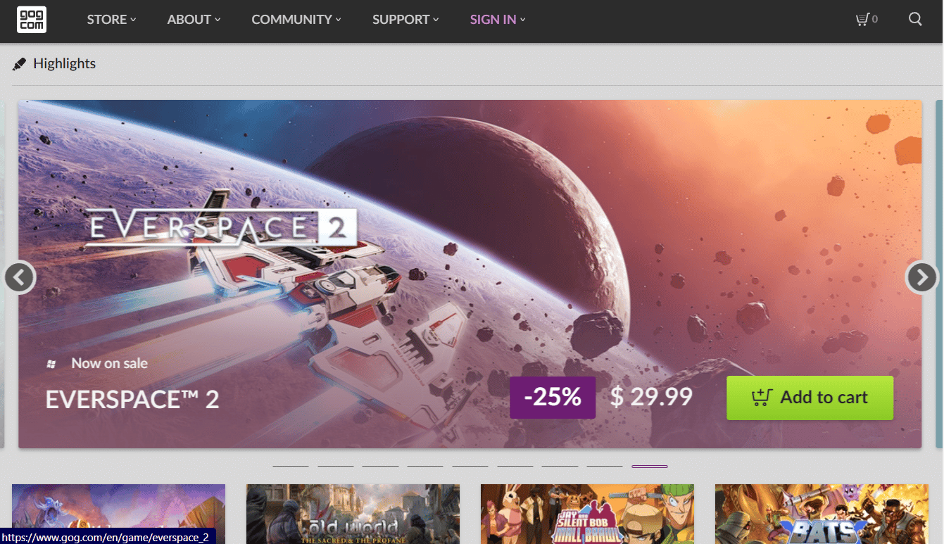 GOG.com ウェブサイト |放棄ウェアは安全ですか?