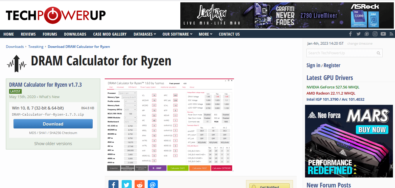 Calculadora DRAM para Ryzen. Los 21 mejores software de overclocking de RAM, GPU y CPU