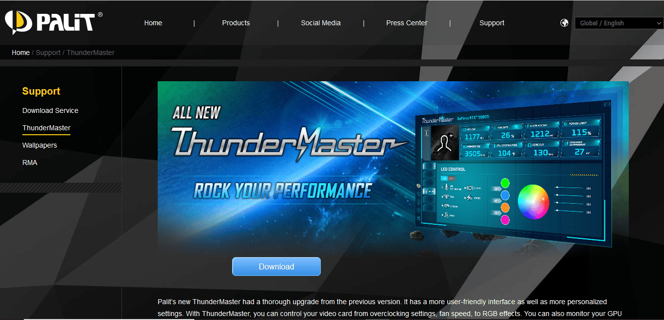 Palit ThunderMaster. 21 En İyi RAM, GPU ve CPU Hız Aşırtma Yazılımı