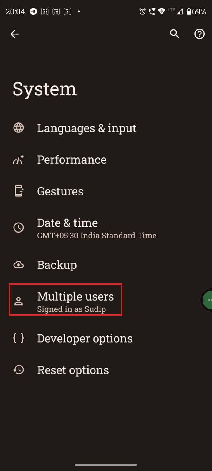 toca la opción de múltiples usuarios. Cómo instalar la misma aplicación dos veces sin espacio paralelo