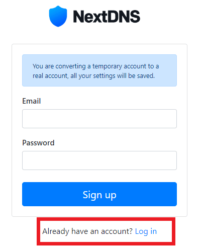 Digita le tue credenziali e registrati se hai già un account clicca su login