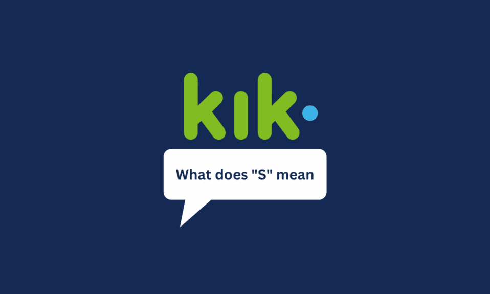 Что означает S на Kik?