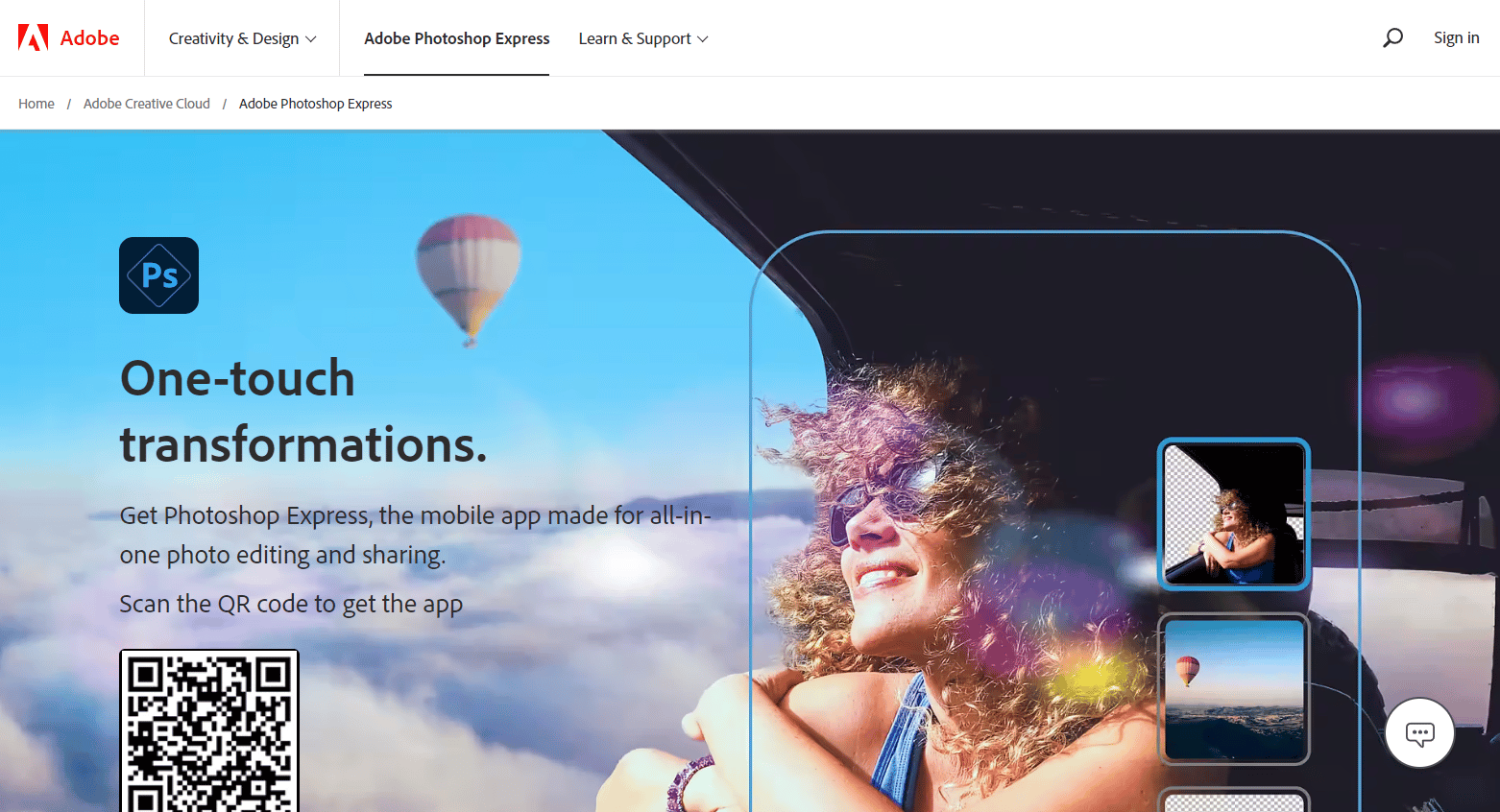 Adobe Photoshop Express | Meilleure application pour restaurer de vieilles photos Android