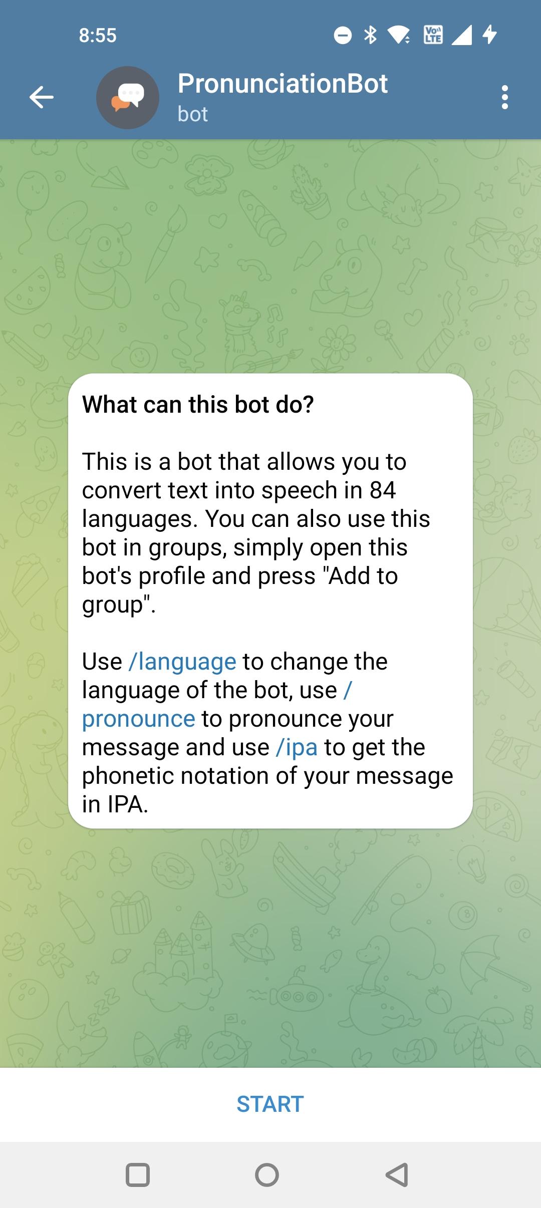 bot de pronúncia | bots de telegrama úteis