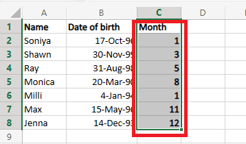 Ihre Daten sind nun entsprechend sortiert | So sortieren Sie nach Datum in Microsoft Excel