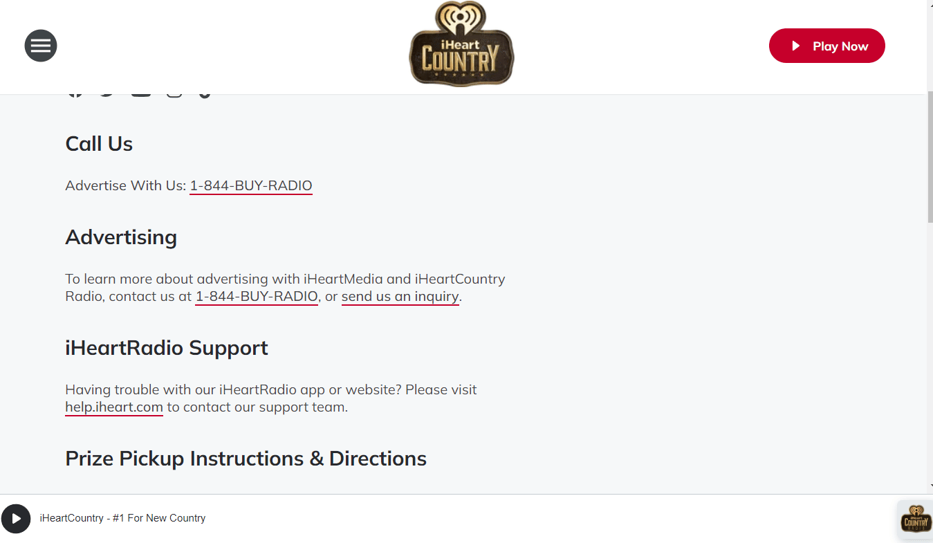 iHeartRadio Informazioni di contatto pagina | Come eliminare l'account iHeartRadio