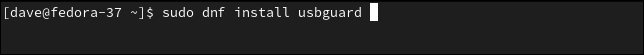 การติดตั้ง USBGuard บน Fedora ด้วย dnf