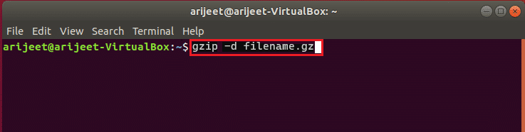 الأمر gzip -d filename.gz في محطة linux. كيفية فك ضغط ملف GZ