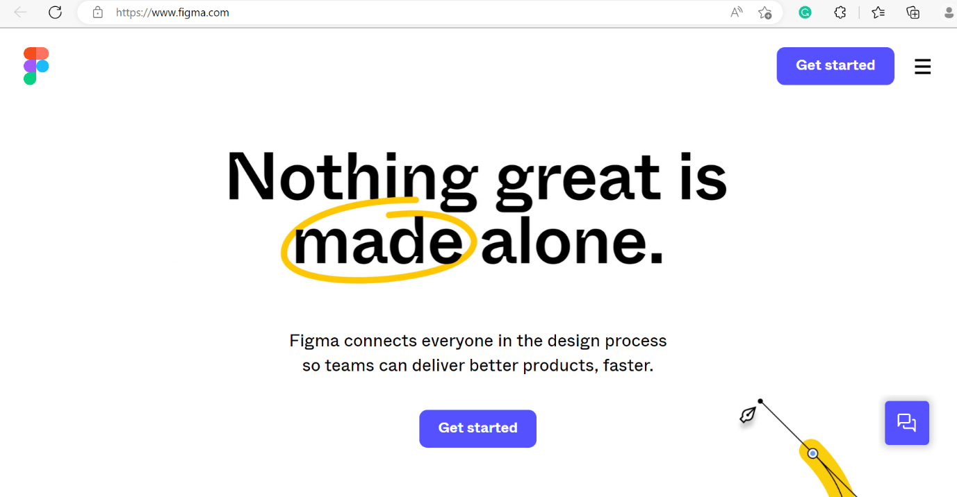 página web de figma