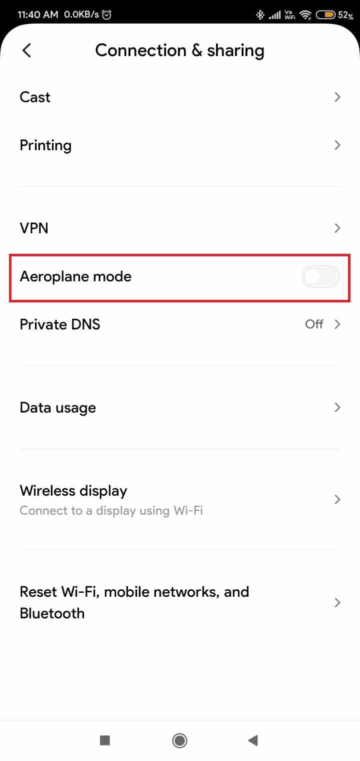 Attiva e disattiva l'icona della modalità aereo. Perché il mio telefono dice LTE invece di 5G?