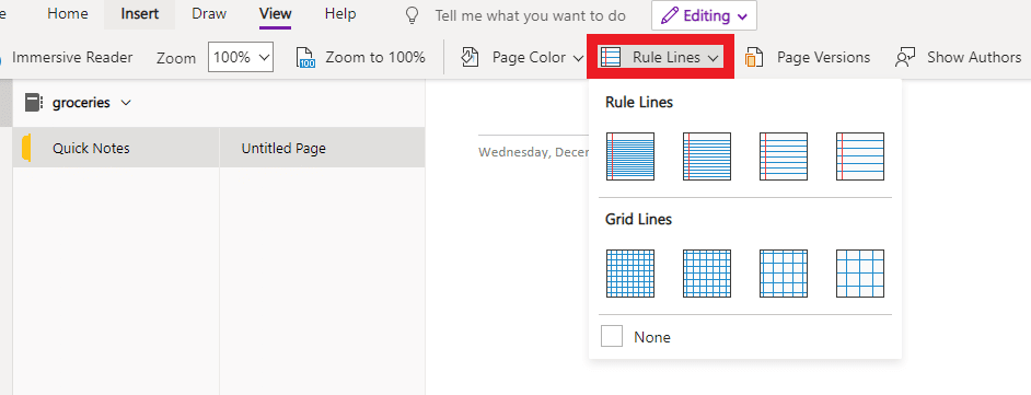 เลือก Rule Lines ตามความต้องการของคุณ