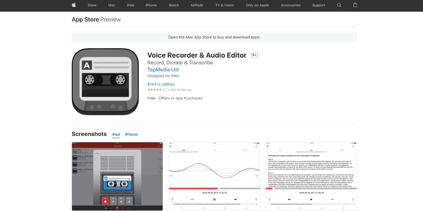 Voice Recorder und Audio-Editor. 23 Beste Musikaufnahme-App für das iPhone