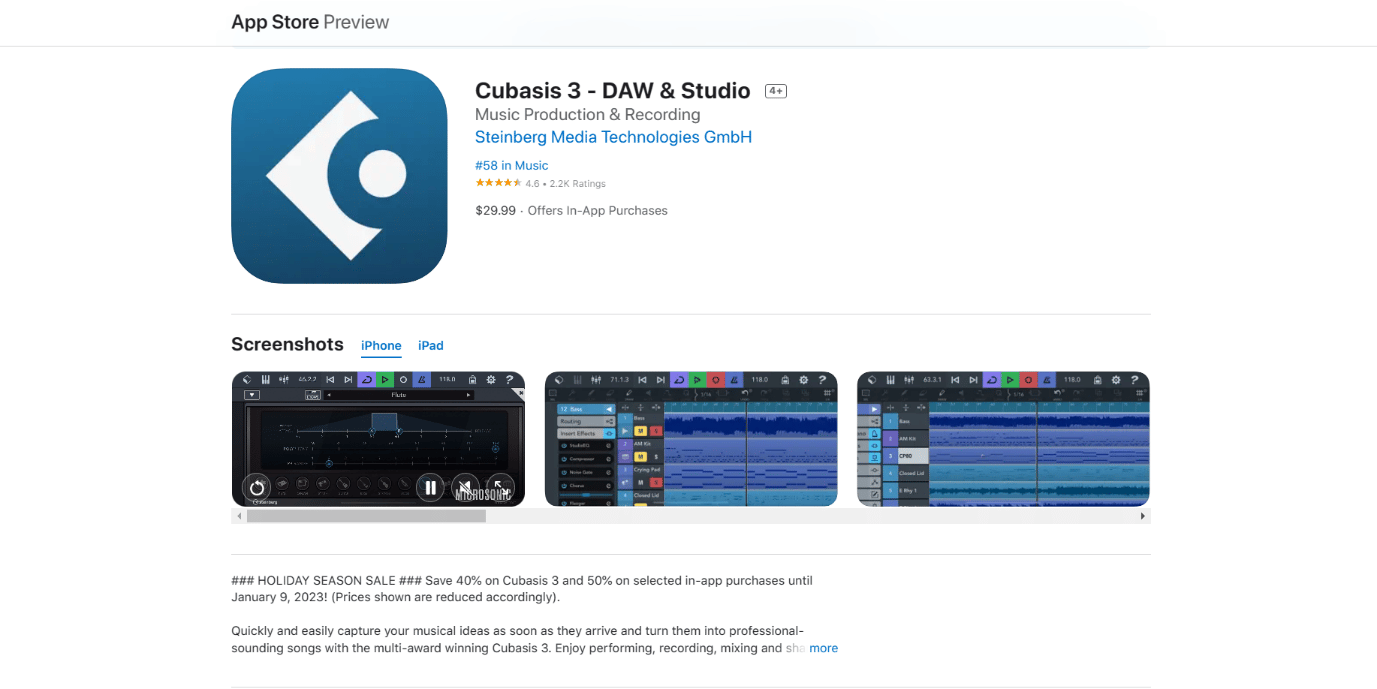 Cubasis 3- DAW i Studio