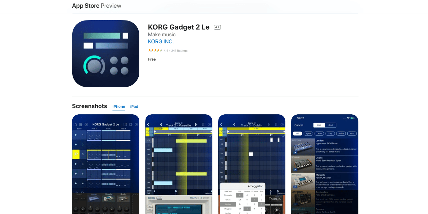 KORG Gadget 2 เลอ