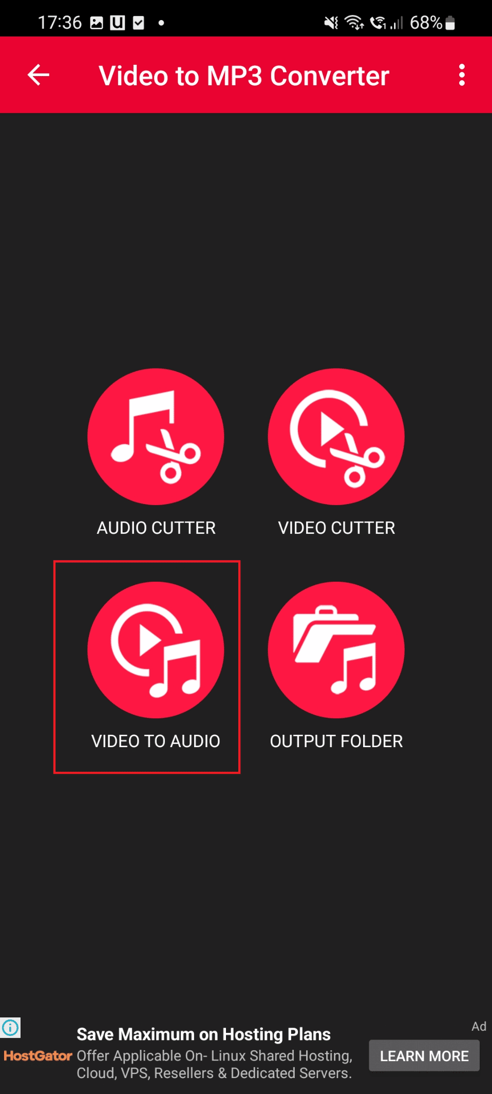 da video ad audio sull'app di conversione da video a mp3