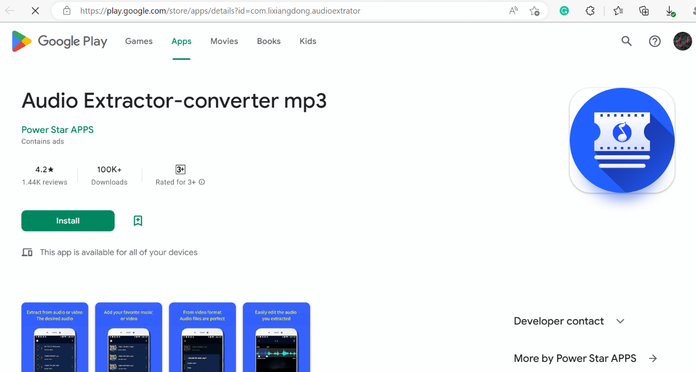 Konverter Ekstraktor Audio mp3