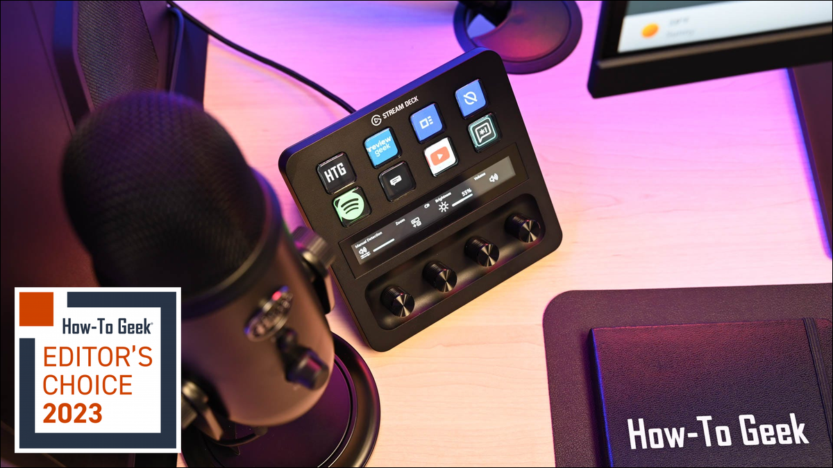 Вид сверху на Elgato Stream Deck+