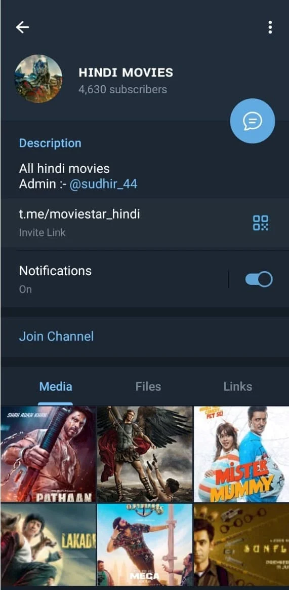 Canale Telegram di film hindi