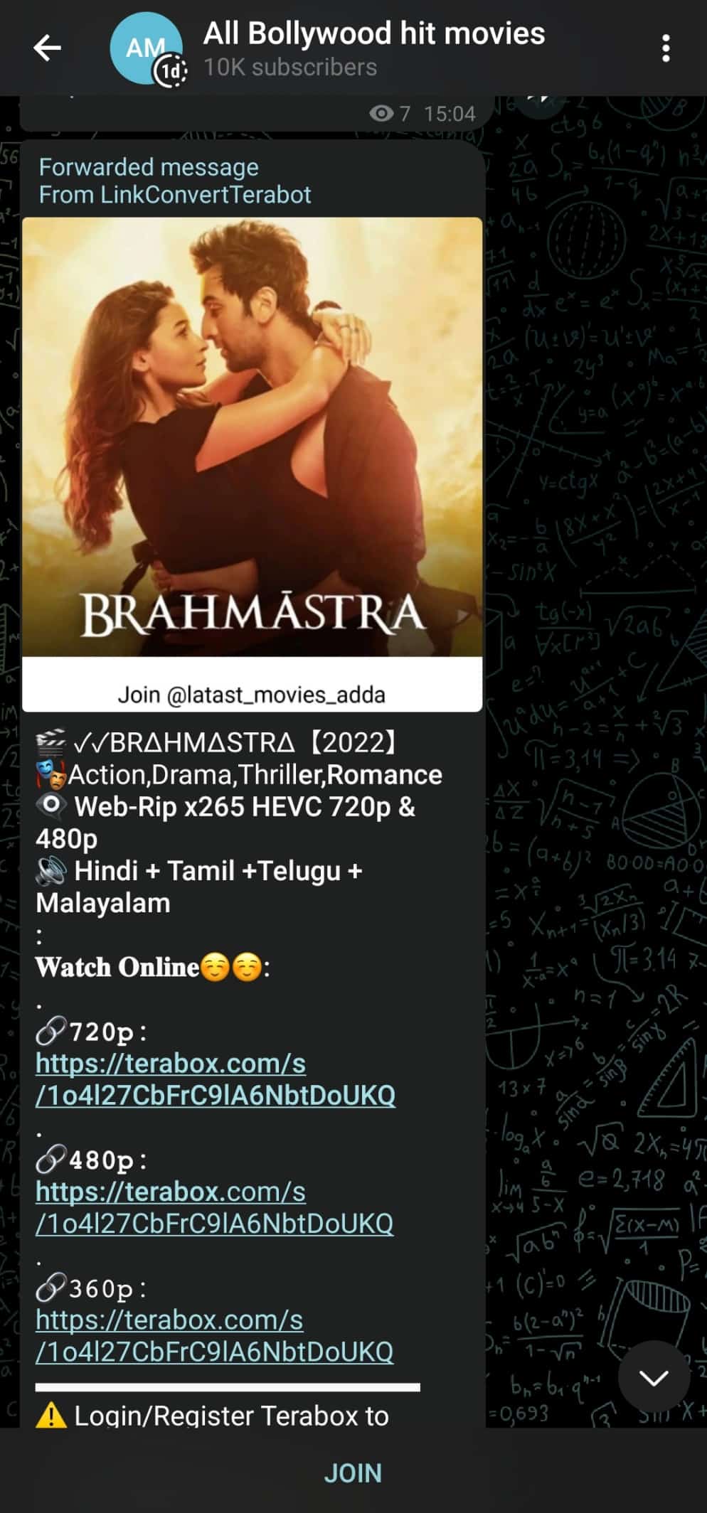 Brahmastra di halaman telegram Semua film hit Bollywood