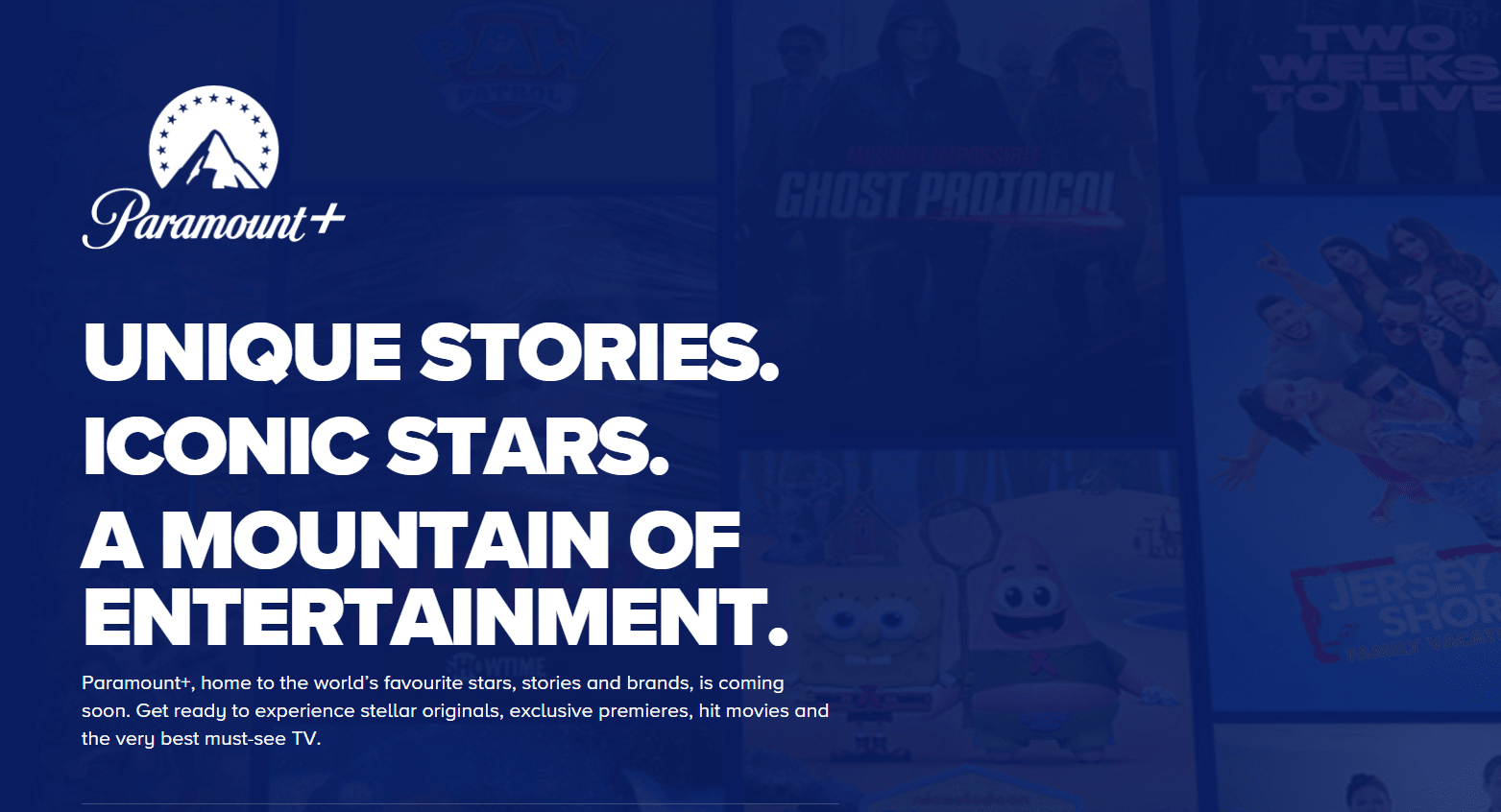 Visite o site da Paramount Plus