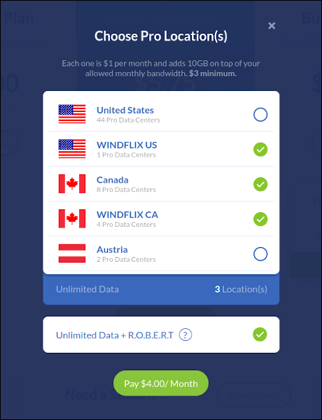 Windscribe constrói um plano