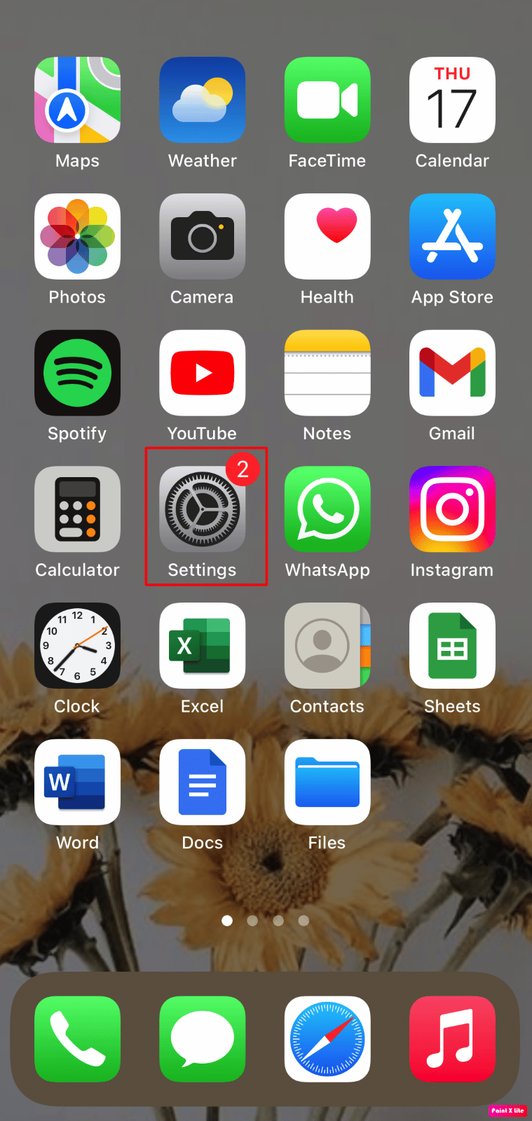 Apri l'app Impostazioni sul tuo iPhone