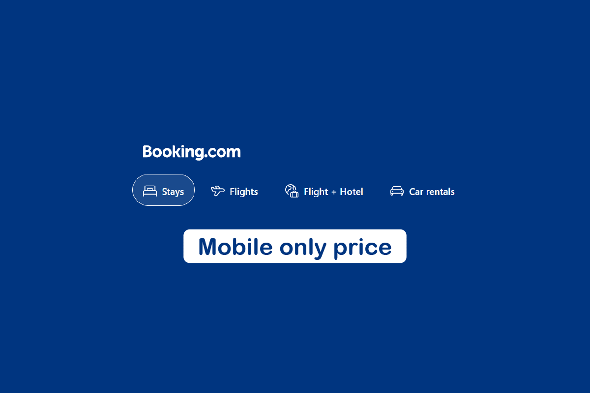 Booking.com 上的仅限手机价格是什么意思？