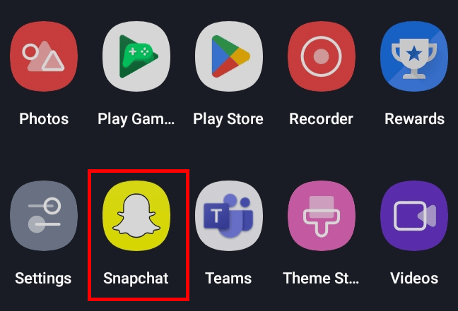 Откройте приложение Snapchat на своем устройстве.